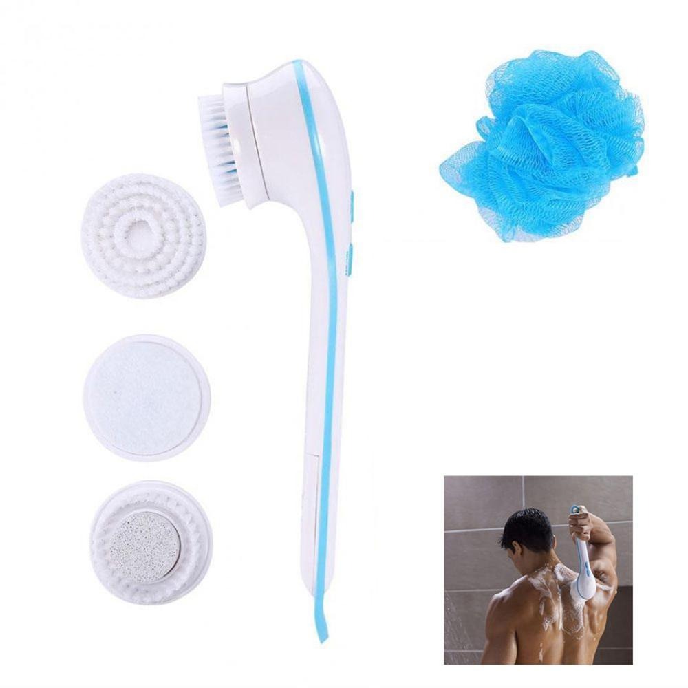 Electric Shower Brush 5-in-1 Spin Spa – Battery Operated Full Body Cleansing & Exfoliating Brush
