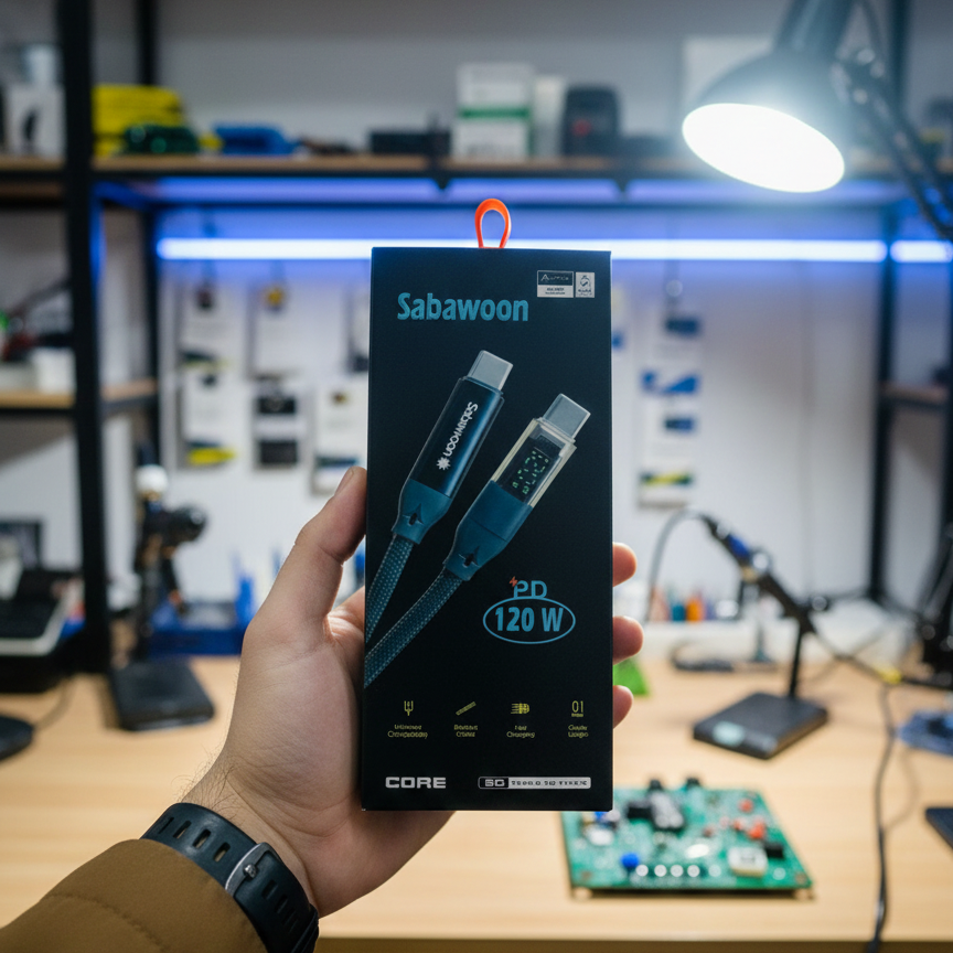 Sabawoon S116 Type-C to Type-C Cable 120W Fast Charging Digital Display 100% Original | Buy Online in Pakistan at MetroCart โ Sabawoon | MetroCart Pakistan