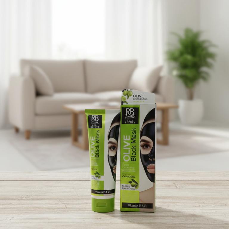 RB Olive & Charcoal Black Peel-Off Mask Deep Cleansing Purifying