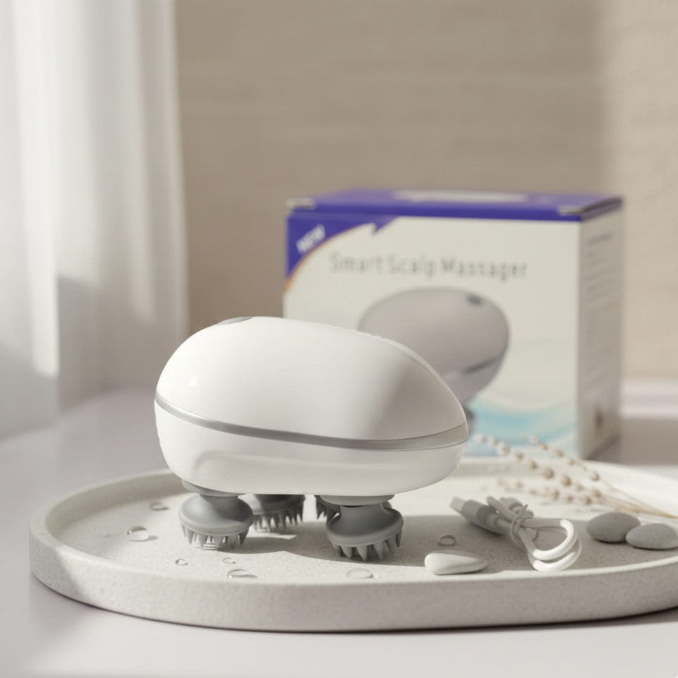 Electric Scalp Massager Soft Silicone Heads