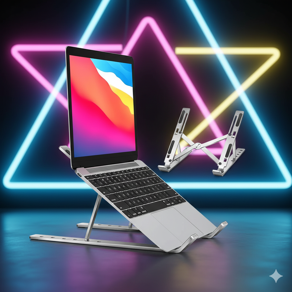 Speed-X Adjustable Aluminium Laptop Stand 16 Inch Foldable | Buy Online in Pakistan at MetroCart โ Speed-X | MetroCart Pakistan