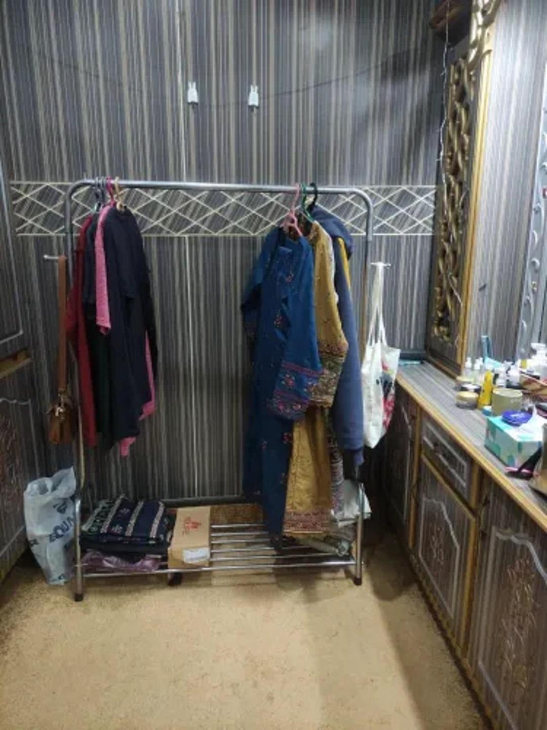 Heavy-Duty Iron Clothes Rack Shoe Shelf Purse Hooks | Buy Online in Pakistan at MetroCart – Heavy-Duty | MetroCart Pakistan