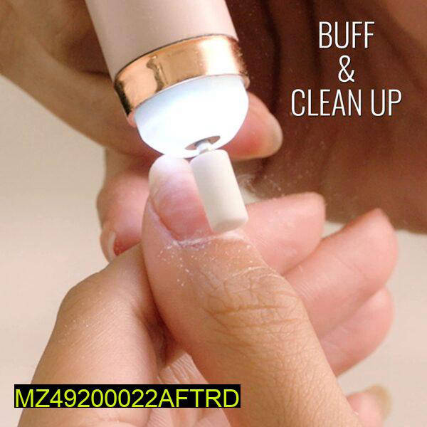 Rechargeable Nails Buff Kit - Flawless Salon Manicure & Pedicure Tool with 6 Heads