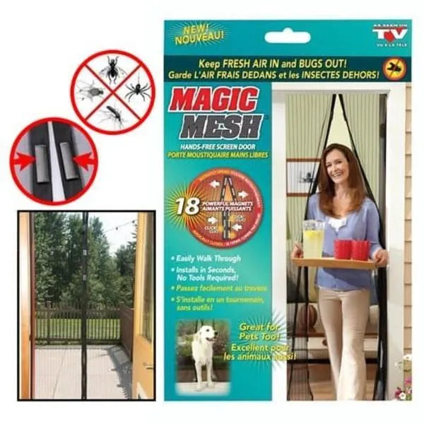 Magic Mesh Magnetic Screen Door 80x36 Inch Pack of 2