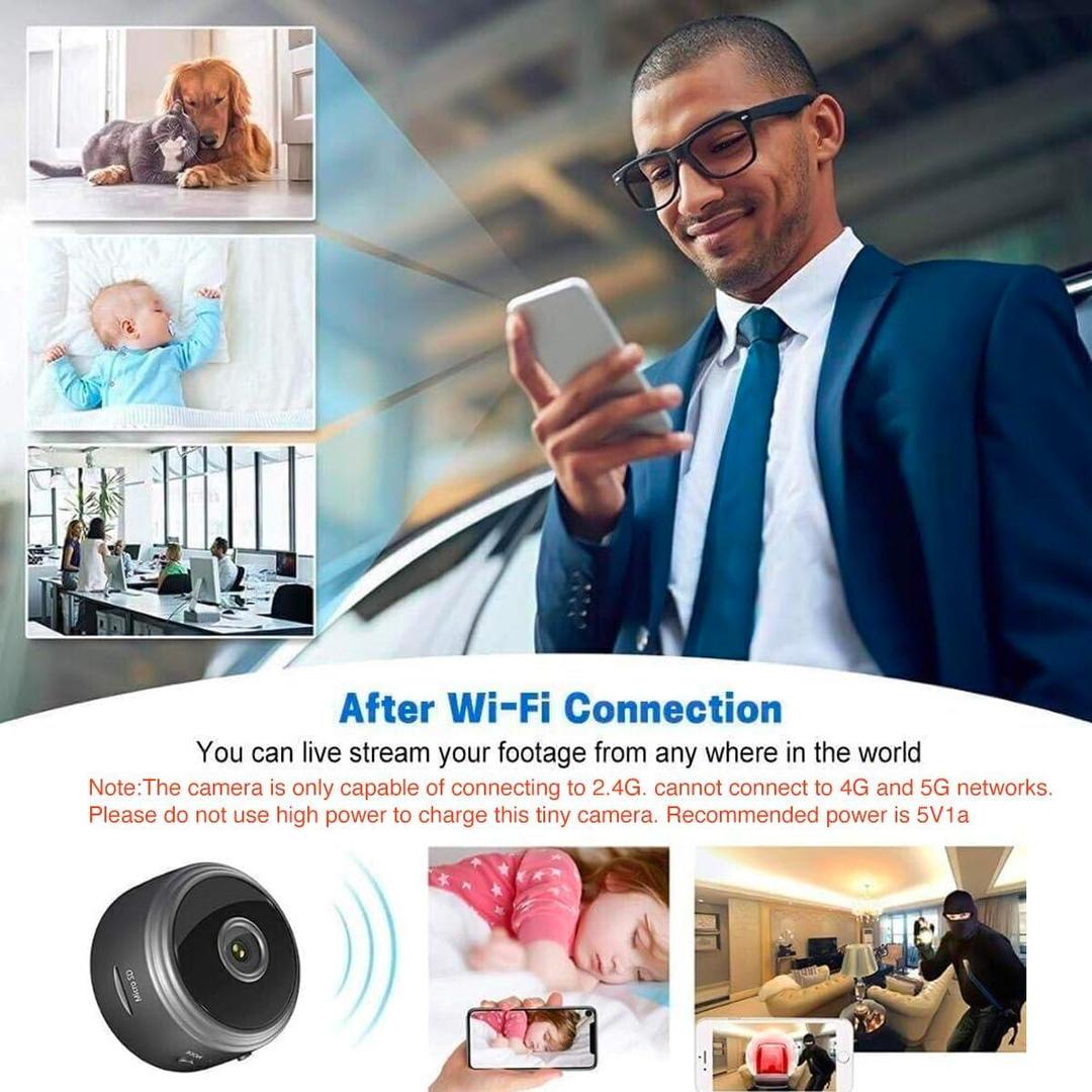 Mini WiFi Security Camera Magnetic Night Vision