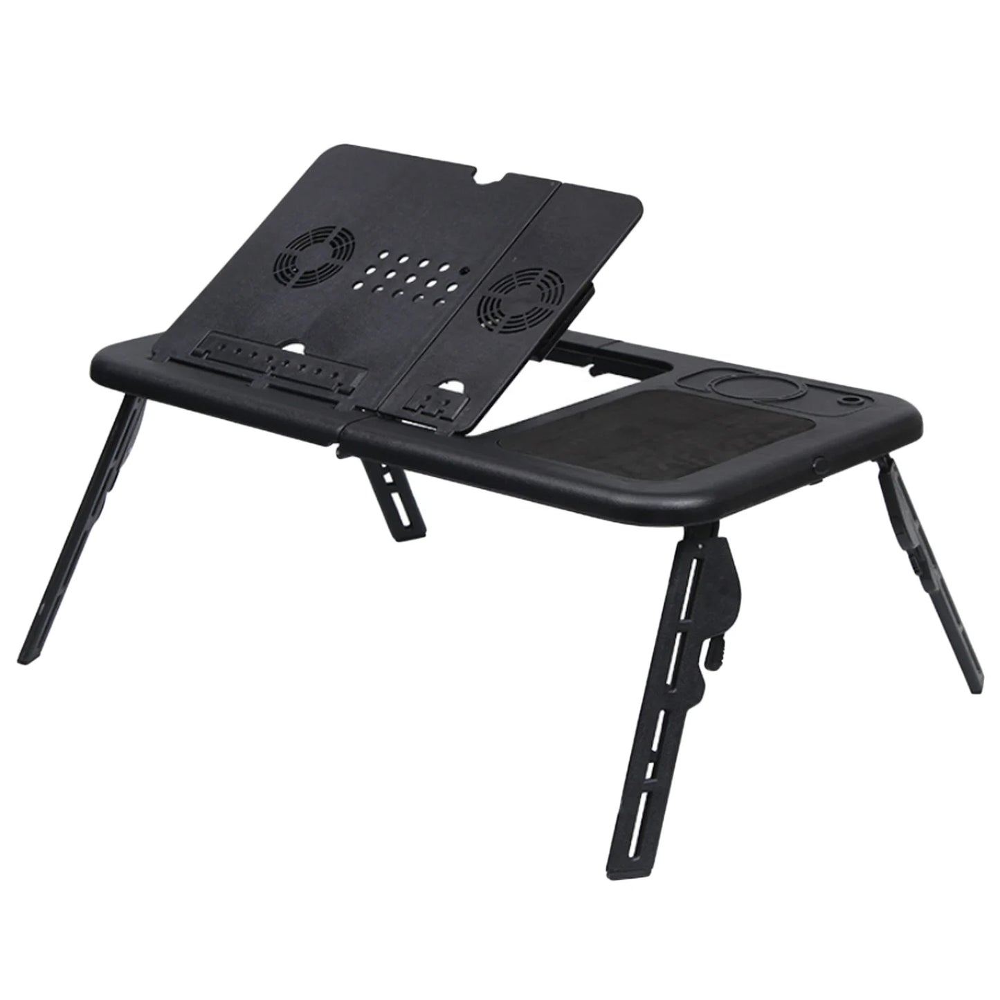 Flexible Portable Laptop E-Table Foldable Bed Desk with Cooling Fans Adjustable Study Table