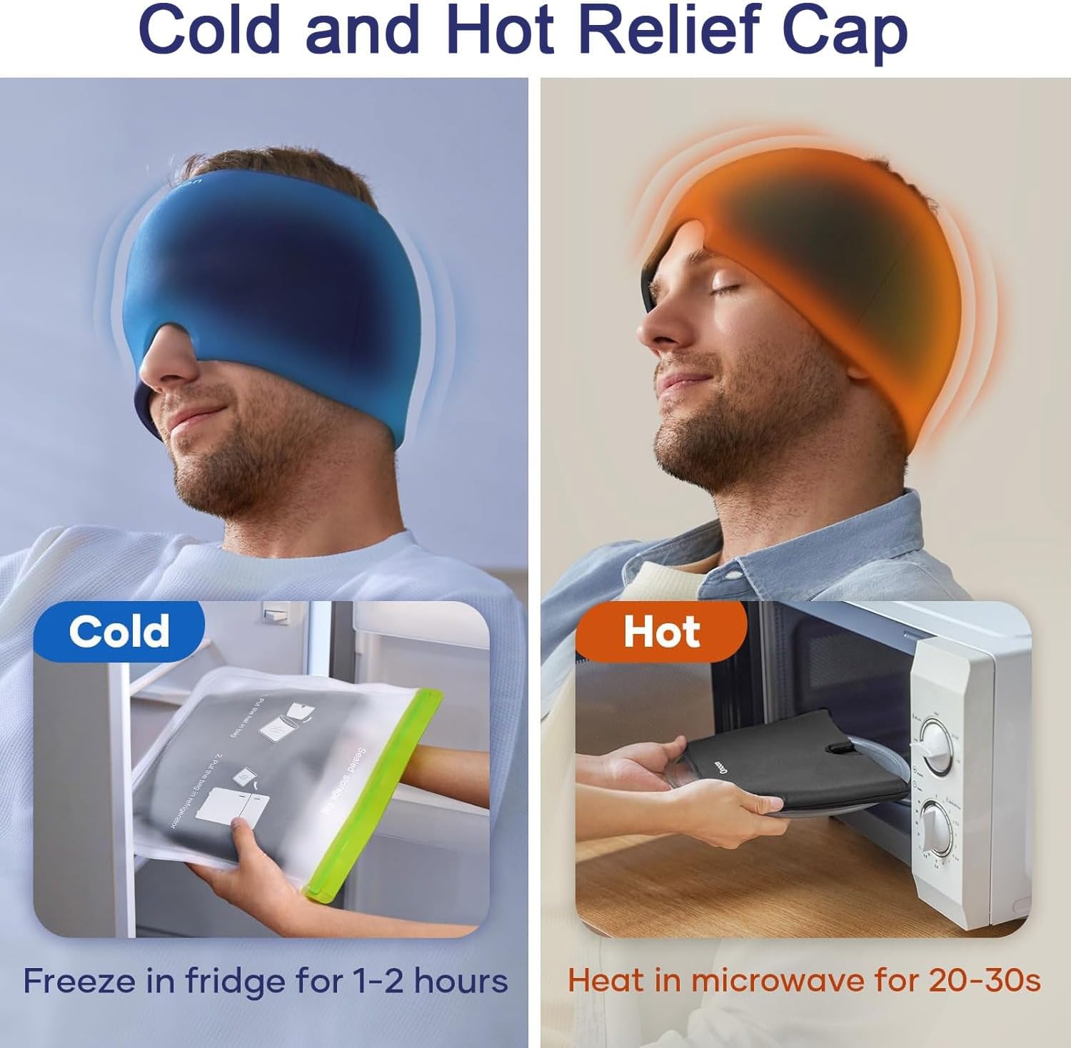 Migraine Relief Cap Headache Relief Hat with Reusable Ice Gel Pack for Tension and Stress | Buy Online in Pakistan at MetroCart – Migraine | MetroCart Pakistan