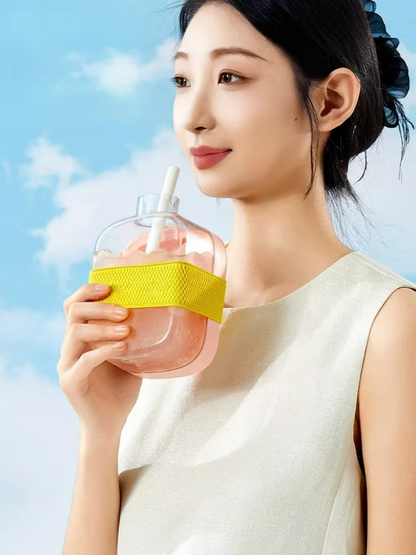 Ice Cube Bottle 2-in-1 Press-Release Water Bottle