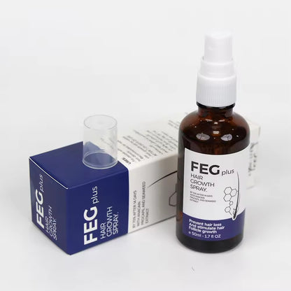 FEG Plus Hair Growth Spray Stimulate Follicles Reduce Hair Fall Thicker Healthier Growth 60ML