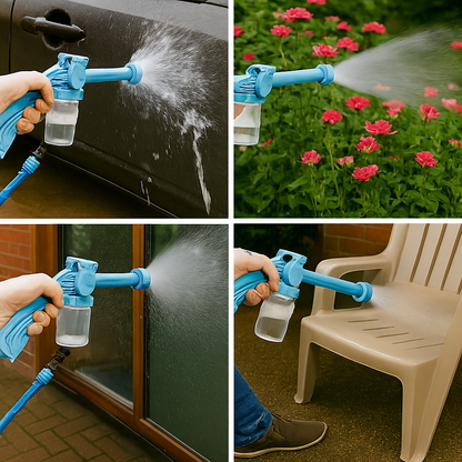 8-in-1 Jet Water Canon Turbo Spray - Car Wash, Gardening with Soap Dispenser