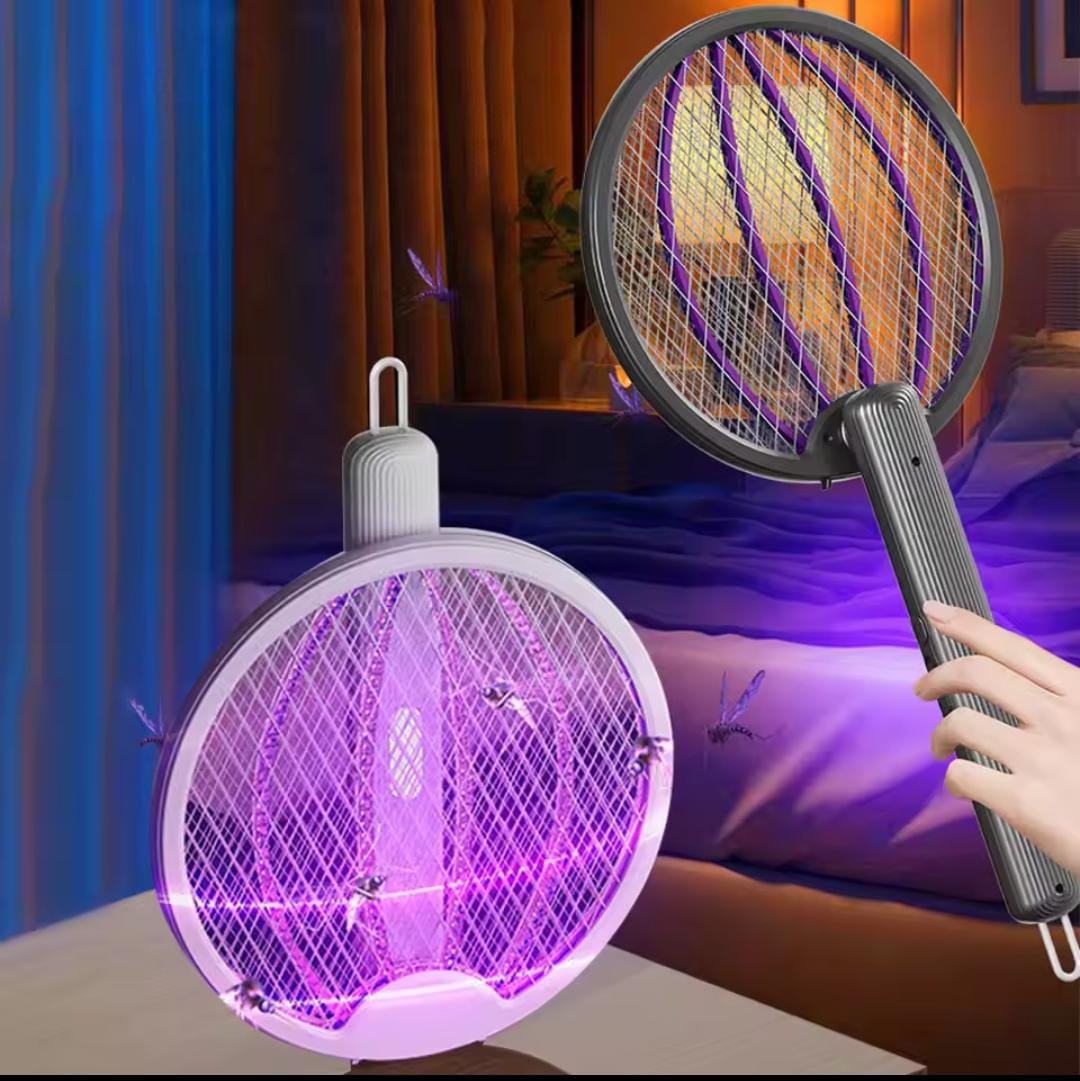 Foldable Mosquito Killer Trap Electric Rechargeable Bug Zapper Racket with LED Light | Buy Online in Pakistan at MetroCart – Foldable | MetroCart Pakistan