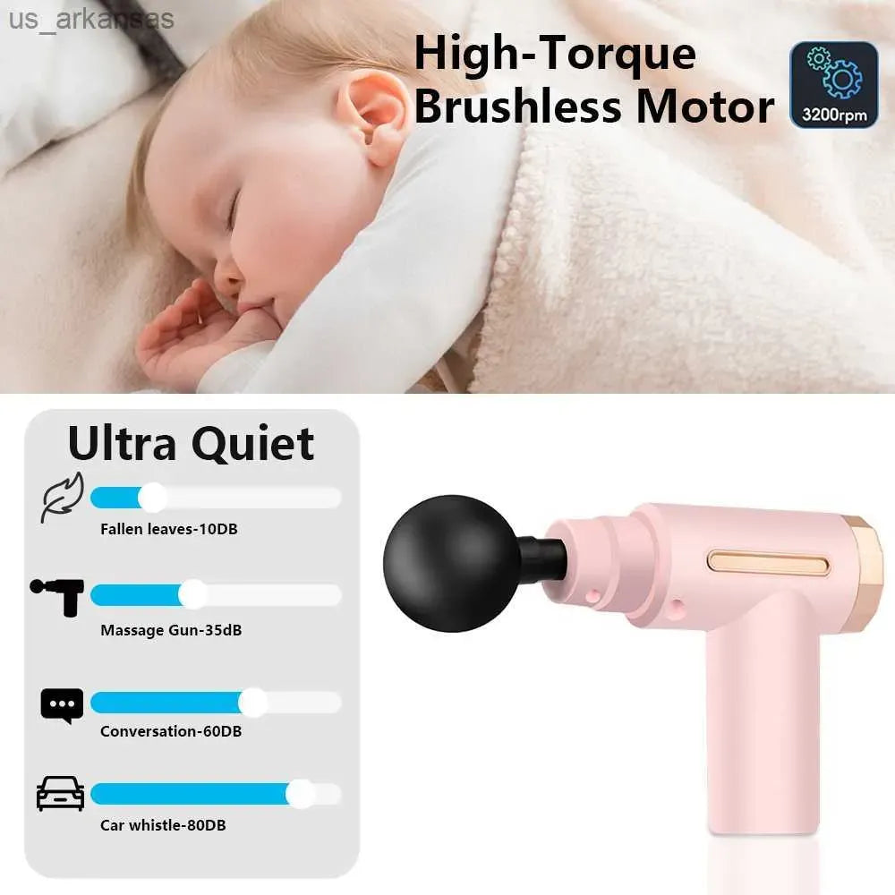 4 In 1 Massage Gun Deep Tissue Percussion Massager with 4 Attachments Rechargeable