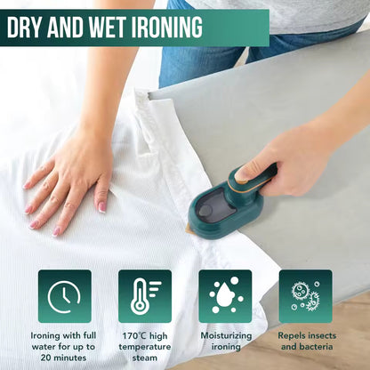 Mini 180° Rotatable Handheld Steam Iron Foldable Travel Garment Steamer for Wrinkle Removal