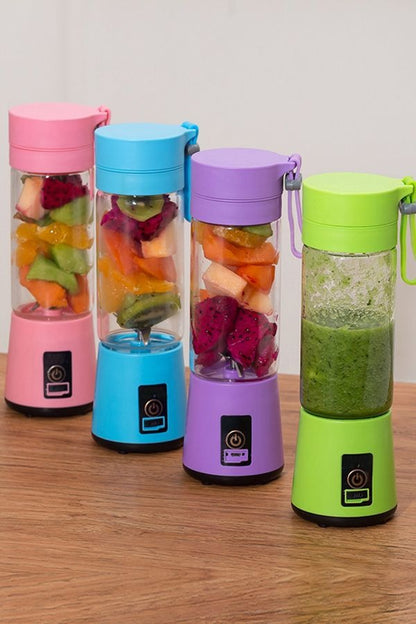 Rechargeable Portable Mini Juicer Blender - 6 Blades 380ml USB Smoothie Maker