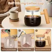 Self Stirring Coffee Mug - Electric Automatic Mixing Cup with USB Rechargeable