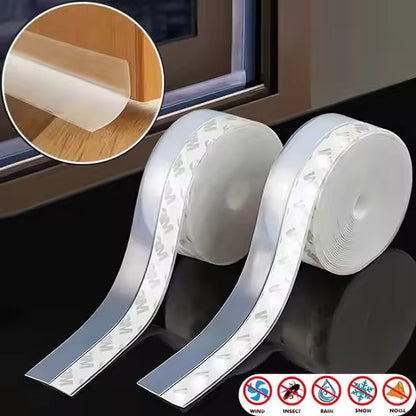 5 Meter Silicone Door Draft Stopper & Window Seal Strip - Weatherproof Dustproof Noise Insulation