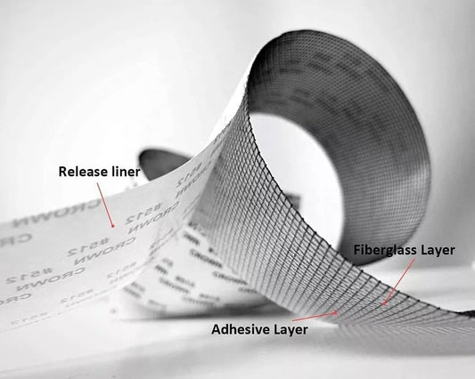 Mesh Roll Tape Window Screen Repair Patch – Strong Self-Adhesive Fiberglass (2 Meter)