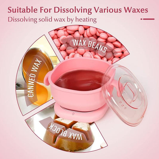 Portable Foldable 400ML Silicone Wax Warmer - Travel Hair Removal Heater