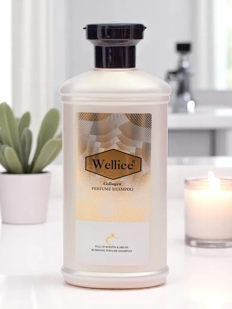 Wellice Collagen Perfume Shampoo Strengthening Formula Long-Lasting Fragrance | Buy Online in Pakistan at MetroCart – Wellice | MetroCart Pakistan