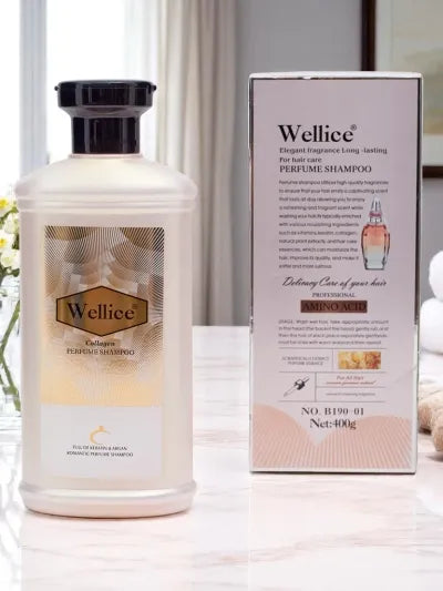 Wellice Collagen Perfume Shampoo Strengthening Formula Long-Lasting Fragrance | Buy Online in Pakistan at MetroCart – Wellice | MetroCart Pakistan