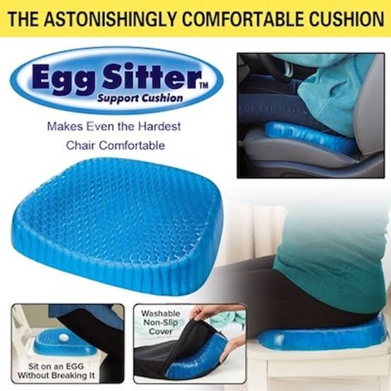 Egg Sitter Gel Seat Cushion - Non-Slip Honeycomb Support Pad for Car, Office & Home