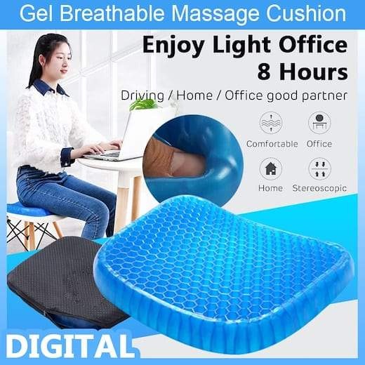 Egg Sitter Gel Seat Cushion - Non-Slip Honeycomb Support Pad for Car, Office & Home