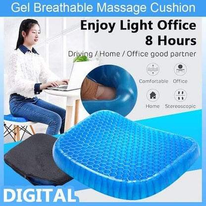 Egg Sitter Gel Seat Cushion - Non-Slip Honeycomb Support Pad for Car, Office & Home
