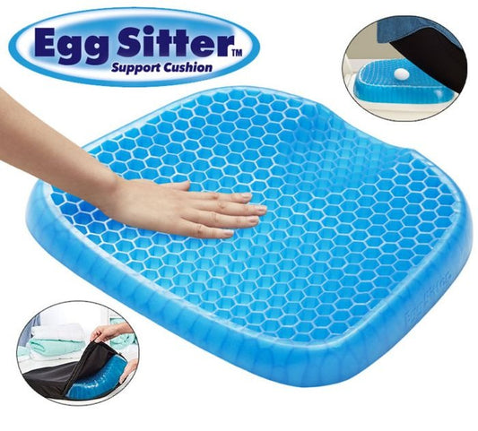 Egg Sitter Gel Seat Cushion - Non-Slip Honeycomb Support Pad for Car, Office & Home