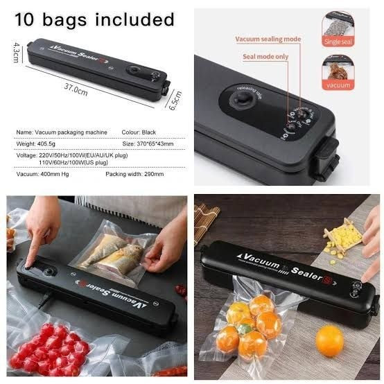Vacuum Sealer Hand Machine ZKFK-001 - Automatic Food Sealer with 10 Vacuum Bags | Buy Online in Pakistan at MetroCart – Vacuum | MetroCart Pakistan
