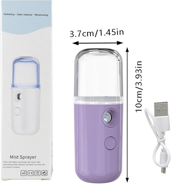 Portable Nano Facial Mist Sprayer – USB Rechargeable Hydrating Ionic Facial Steamer