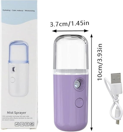 Portable Nano Facial Mist Sprayer – USB Rechargeable Hydrating Ionic Facial Steamer