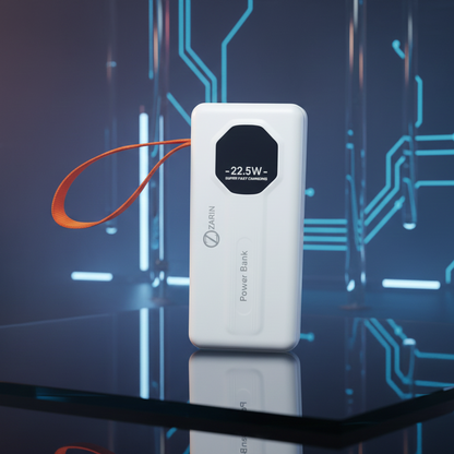 ZARIN 22.5W Super Fast Charging Power Bank Portable Battery Digital Display with Wrist Strap | Buy Online in Pakistan at MetroCart – ZARIN | MetroCart Pakistan