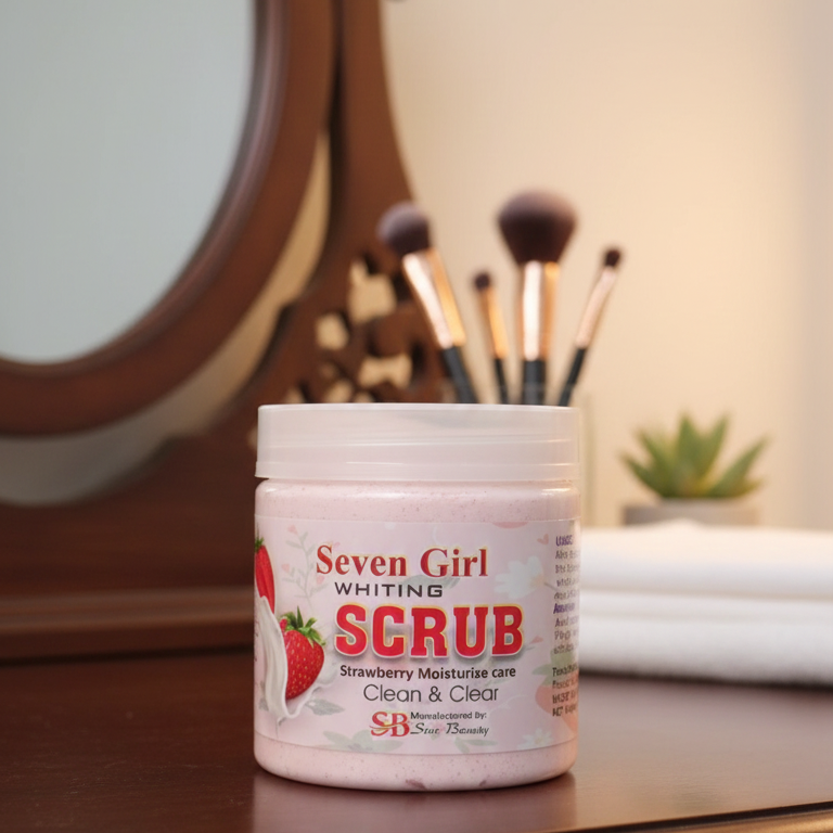 Seven Girl Whitening Scrub Strawberry Moisturize Care