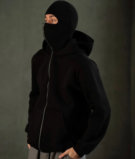 Tactical Balaclava Winter Zipper Hoodie Face Mask