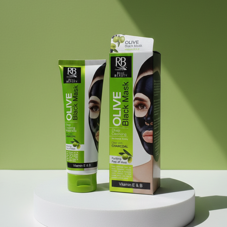 RB Olive & Charcoal Black Peel-Off Mask Deep Cleansing Purifying