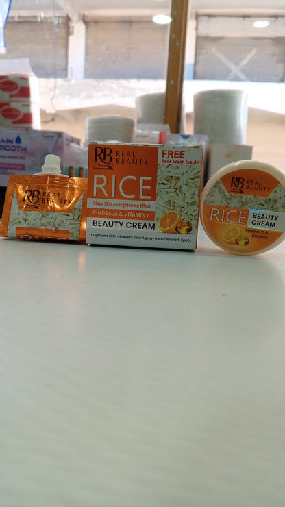RB Rice Beauty Cream with Free Face Wash Brightening Nourishing Skincare