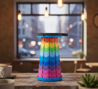 Portable Rainbow Telescopic Stool