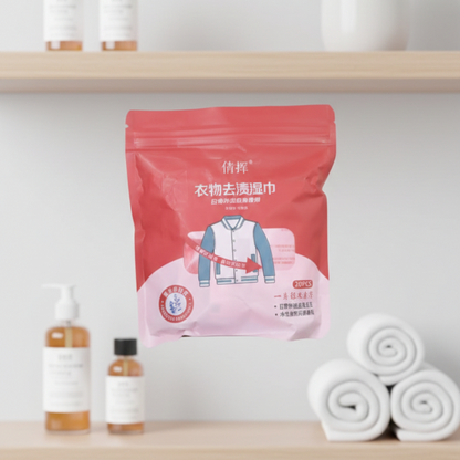 Portable Clothing Stain Remover Wipes 20 Count