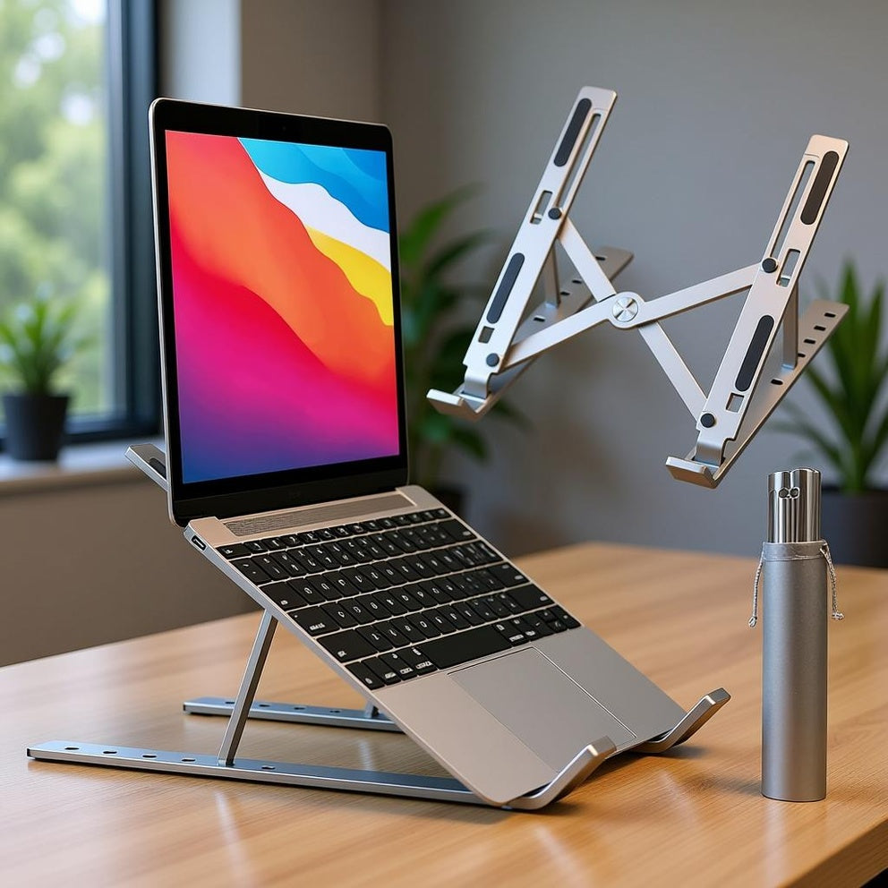 Speed-X Adjustable Aluminium Laptop Stand 16 Inch Foldable | Buy Online in Pakistan at MetroCart – Speed-X | MetroCart Pakistan