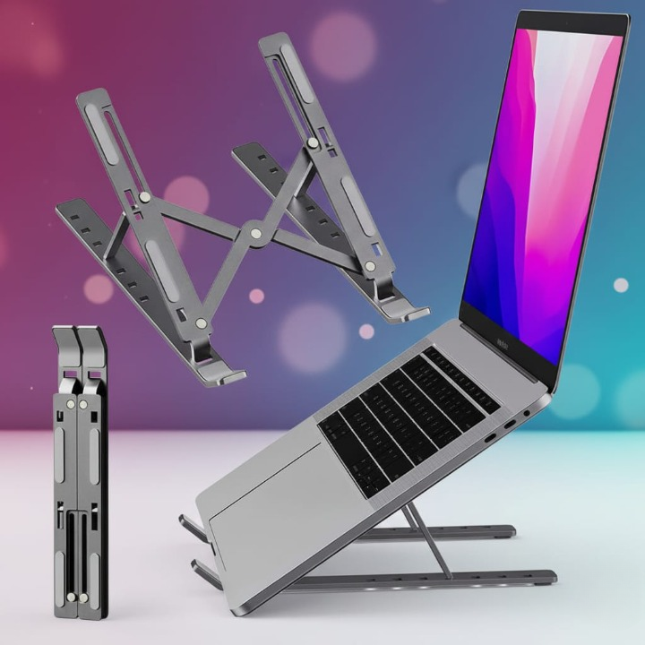 Speed-X Adjustable Aluminium Laptop Stand 16 Inch Foldable | Buy Online in Pakistan at MetroCart – Speed-X | MetroCart Pakistan
