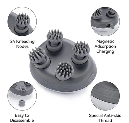 Electric Scalp Massager Soft Silicone Heads