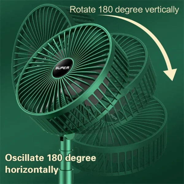 Rechargeable Telescopic Folding Fan USB Portable 3-Speed Desk Fan | Buy Online in Pakistan at MetroCart – Rechargeable | MetroCart Pakistan