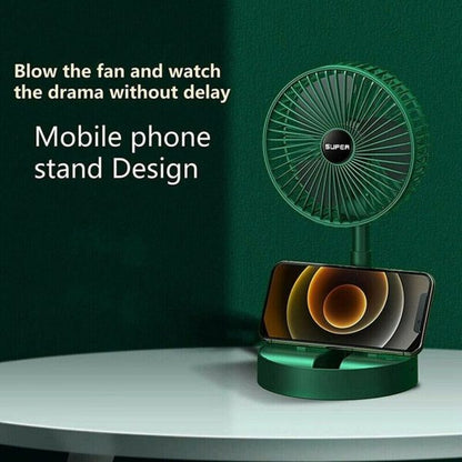 Rechargeable Telescopic Folding Fan USB Portable 3-Speed Desk Fan | Buy Online in Pakistan at MetroCart – Rechargeable | MetroCart Pakistan