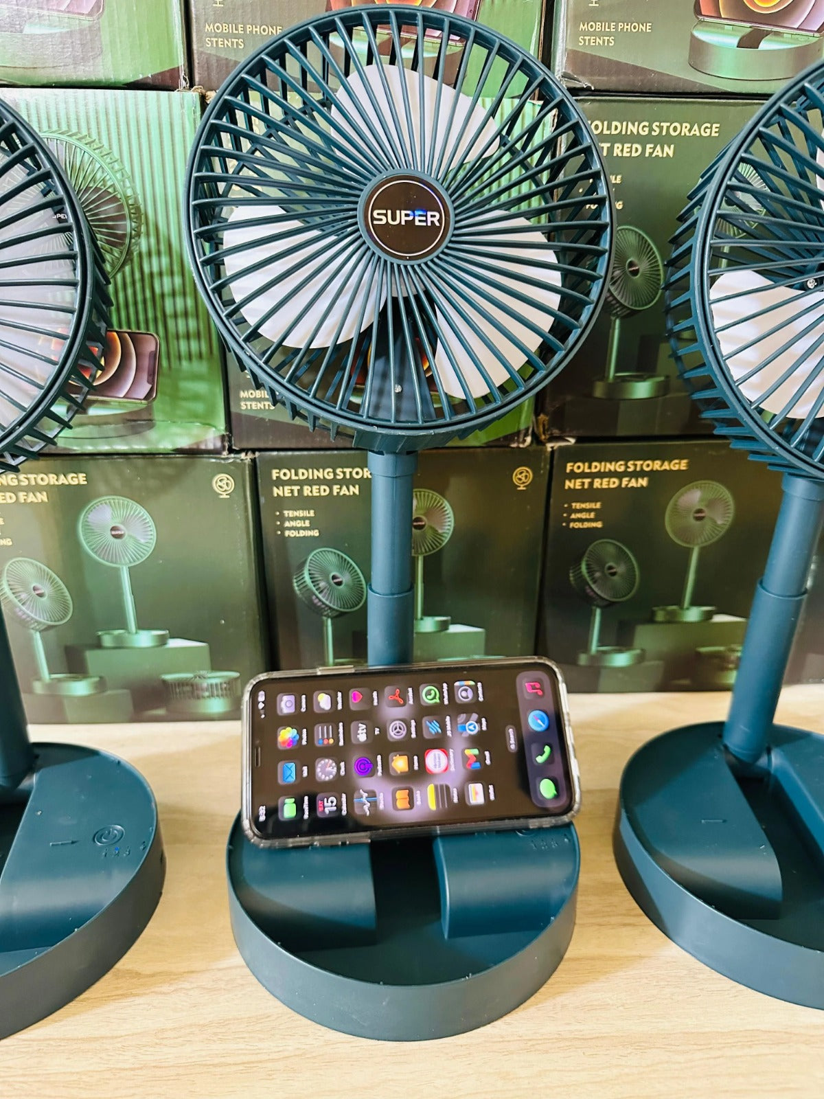 Rechargeable Telescopic Folding Fan USB Portable 3-Speed Desk Fan | Buy Online in Pakistan at MetroCart – Rechargeable | MetroCart Pakistan