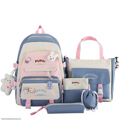 Multipurpose Nylon Backpack 4-Piece Set Multicolor