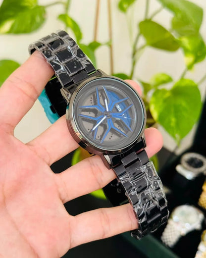 Spinning Wheel Watch Stainless Steel Bracelet Automotive | Buy Online in Pakistan at MetroCart – Spinning | MetroCart Pakistan