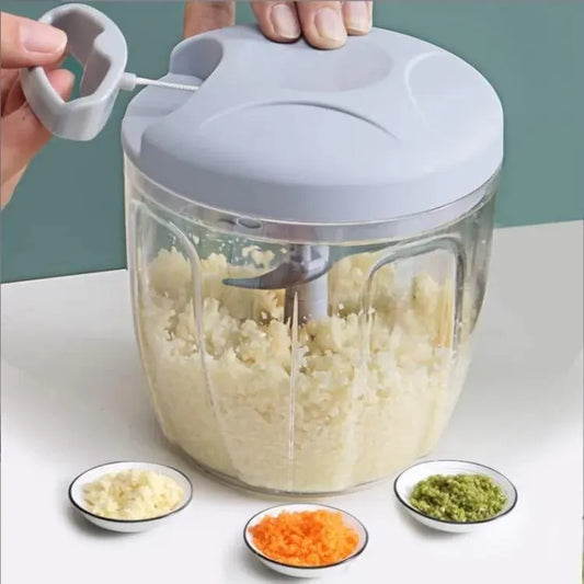 Manual Pull-String Food Chopper 5 Sharp Blades