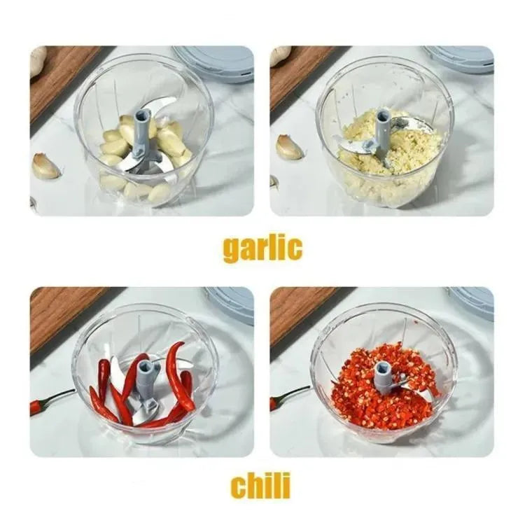 Manual Pull-String Food Chopper 5 Sharp Blades | Buy Online in Pakistan at MetroCart – Manual | MetroCart Pakistan