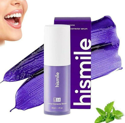 V34 Colour Corrector Serum - Purple Teeth Whitening Toothpaste by Hismile