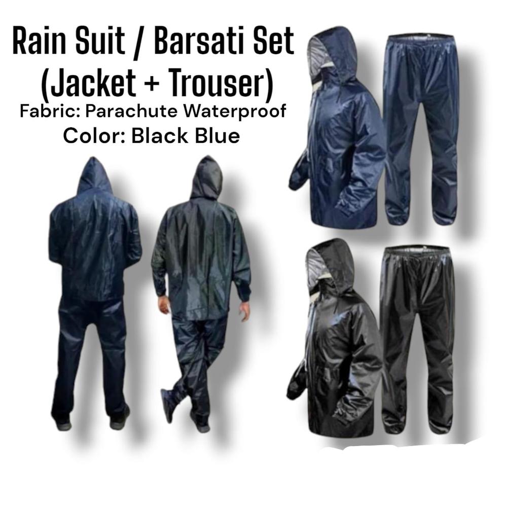 Waterproof Unisex Rain Suit Set Jacket and Trouser